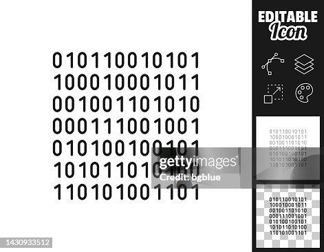 Binary code. Icon for design. Easily editable Binary code. Icon for design. Easily editable