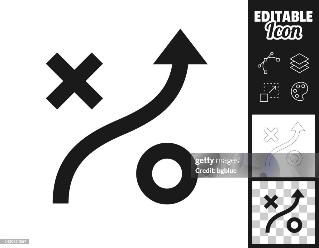 Strategie. Icon für Design. Leicht editierbar