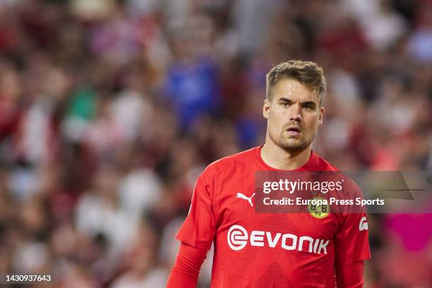 Alexander Meyer of Borussia Dortmund looks on during the UEFA Champions League, Group G, football match played between Sevilla FC and Borussia...