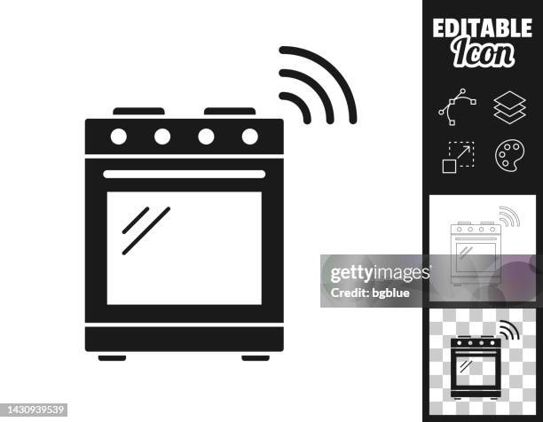 smart range. icon for design. easily editable - smart kitchen stock illustrations
