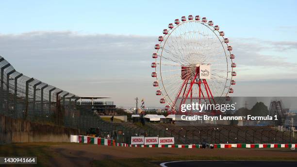 General view of the big wheel at the circuit during previews ahead of the F1 Grand Prix of Japan at Suzuka International Racing Course on October 06,...