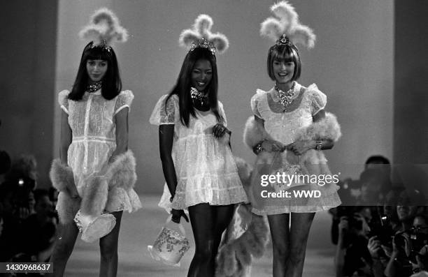 Models Christy Turlington, Naomi Campbell and Linda Evangelista