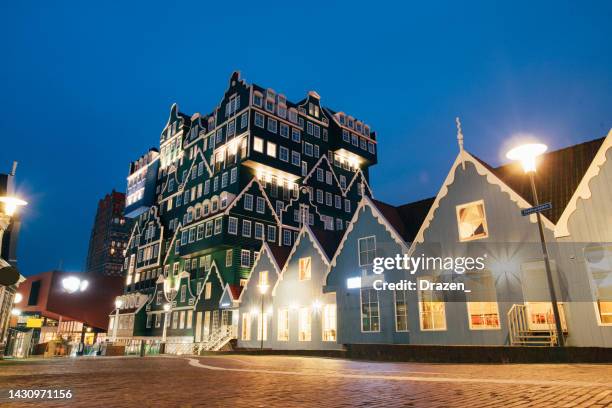 zaandam at night - amsterdam architecture stock pictures, royalty-free photos & images