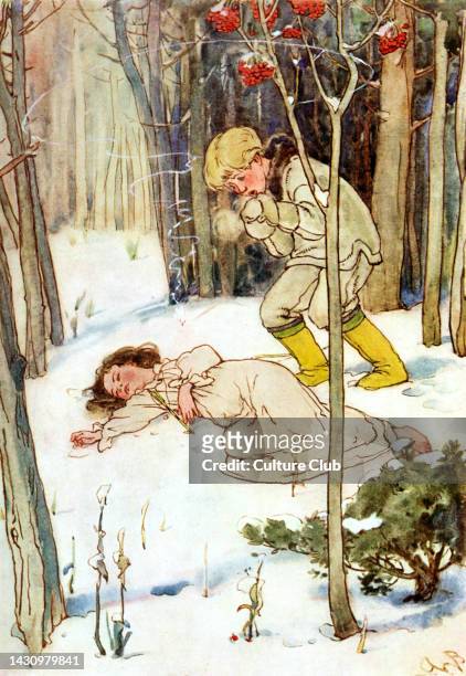 Peter Pan Picture Book based on play by James Matthew Barrie, illustrated by Alice B. Woodward, written by Daniel O'Connor. 1930. Caption reads: 'She...