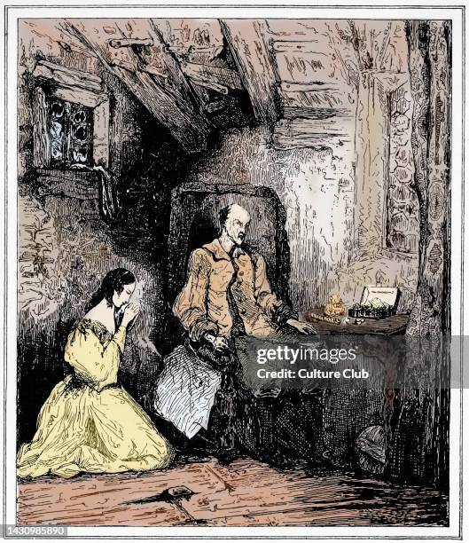 Honoré de Balzac-illustration for the French writer 's novel 'Eugénie Grandet' . Lithograph by J. Godde. 20 May 1799-19 August 1850. Incorporated...