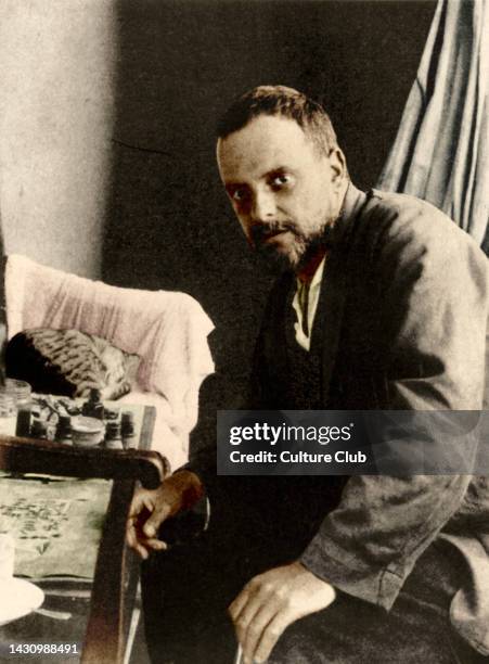 Paul Klee-portrait of the German / Swiss artist & painter in Possenhofen, Germany, 1921. 18 December 1879-29 June 1940. Key member of the Bauhaus...
