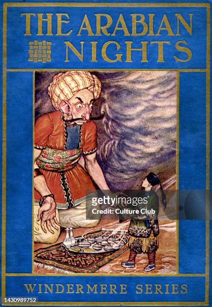 Cover illustration by Milo Winter. Published in 'The Arabian Nights Entertainments' by Rand & McNally Company, 1914 . MW: American illustrator,...