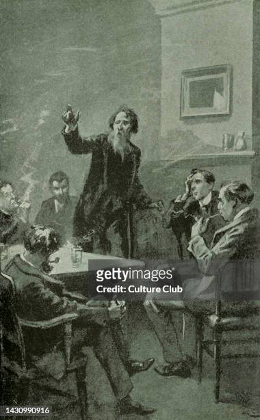 Daniel Deronda by George Eliot. Mordecai speaking to Deronda. Caption reads: 'You must behold a glory where I behold it. ' Illustration by Gordon...