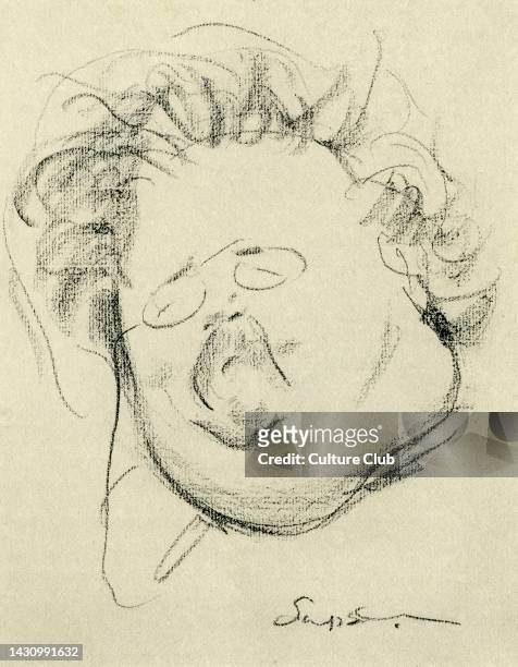 Gilbert Keith Chesterton , English author. Portrait by Joseph Simpson