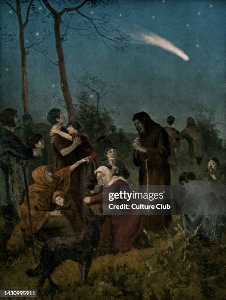 Halley's comet in 1066. Appearance of comets were linked to disasters. This comet comet appeared in the year of the Norman conquest of England....