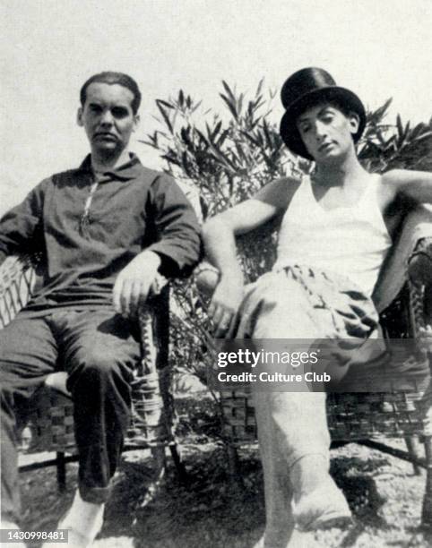 Federico García Lorca and Salvador Dali-in Cadaqués, Spain. Photo by Enrique Beck . FGL, Spanish write & playwright: 5 June 1898-19 August 1936. SD,...