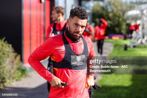 Ryan Fredericks of Bournemouth looks on during a training session at Vitality Stadium on October 06, 2022 in Bournemouth, England.