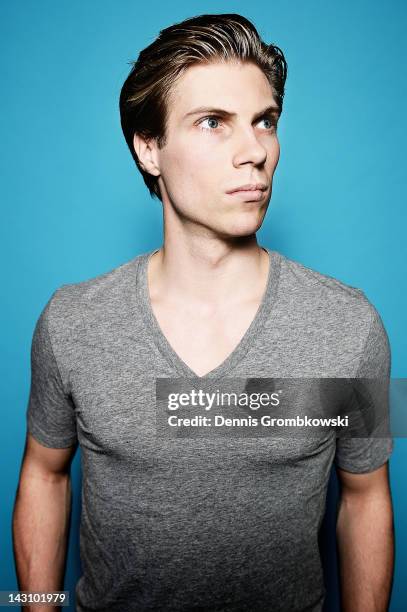 German foil fencer Peter Joppich poses during a portrait session on April 16, 2012 in Bonn, Germany.