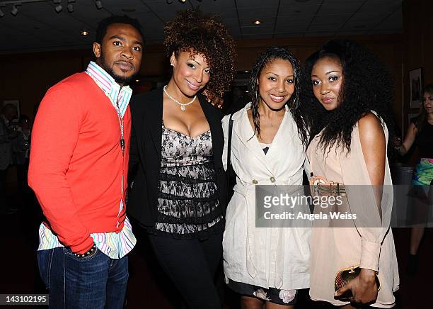 Actor Enyinna Nwigwe, Kem Anyanwu, Noura and Mbong Amata attend the 'Black November' screening on April 18, 2012 in Beverly Hills, California.