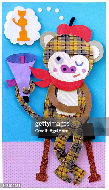 monkey filmmaker - curitiba stock illustrations stock illustrations