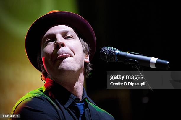 Gavin DeGraw performs on stage during the 3rd annual Origins Rocks Earth Month concert at Webster Hall on April 18, 2012 in New York City.