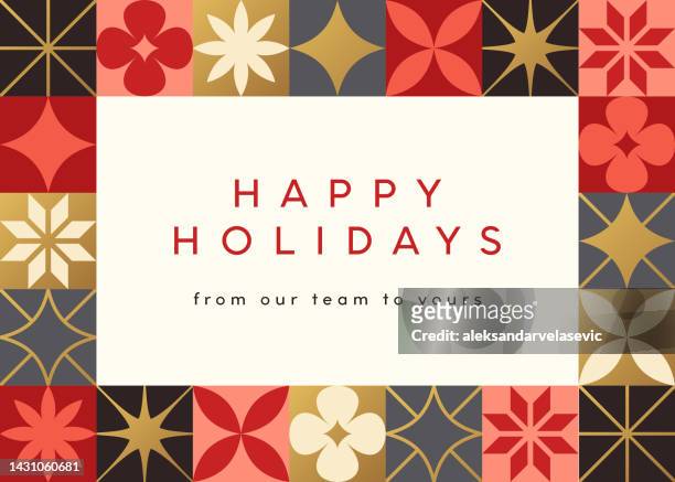 abstract graphic holiday card background - holiday stock illustrations