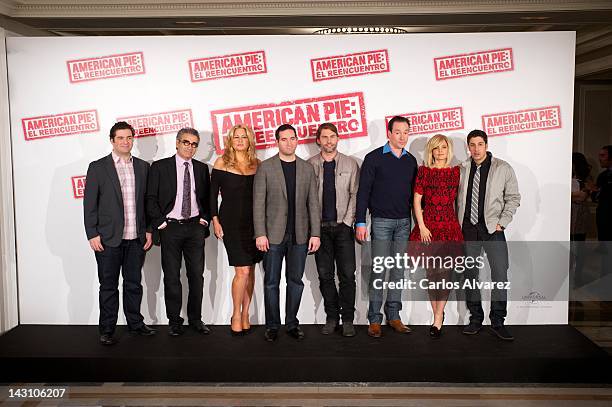 Director Jon Hurwitz, Eugene Levy, Jennifer Coolidge, director Hayden Schlossberg, Seann William Scott, Chris Klein, Mena Suvari and Jason Biggs...