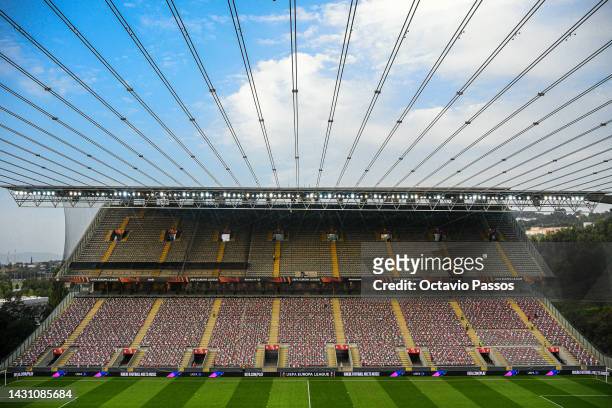 General view of the stadium prior the UEFA Europa League group D match between Sporting Braga and Royale Union Saint-Gilloise at Estadio Municipal de...