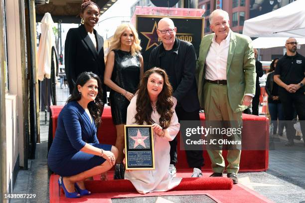 Chair of the Hollywood Chamber of Commerce Lupita Sanchez Cornejo, Emilie Kouatchou, Kristin Chenoweth, Sarah Brightman, Anthony Van Laast, and guest...