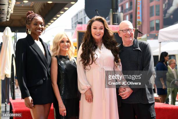 Emilie Kouatchou, Kristin Chenoweth, Sarah Brightman, and Anthony Van Laast attend The Hollywood Walk of Fame star ceremony honoring Sarah Brightman...