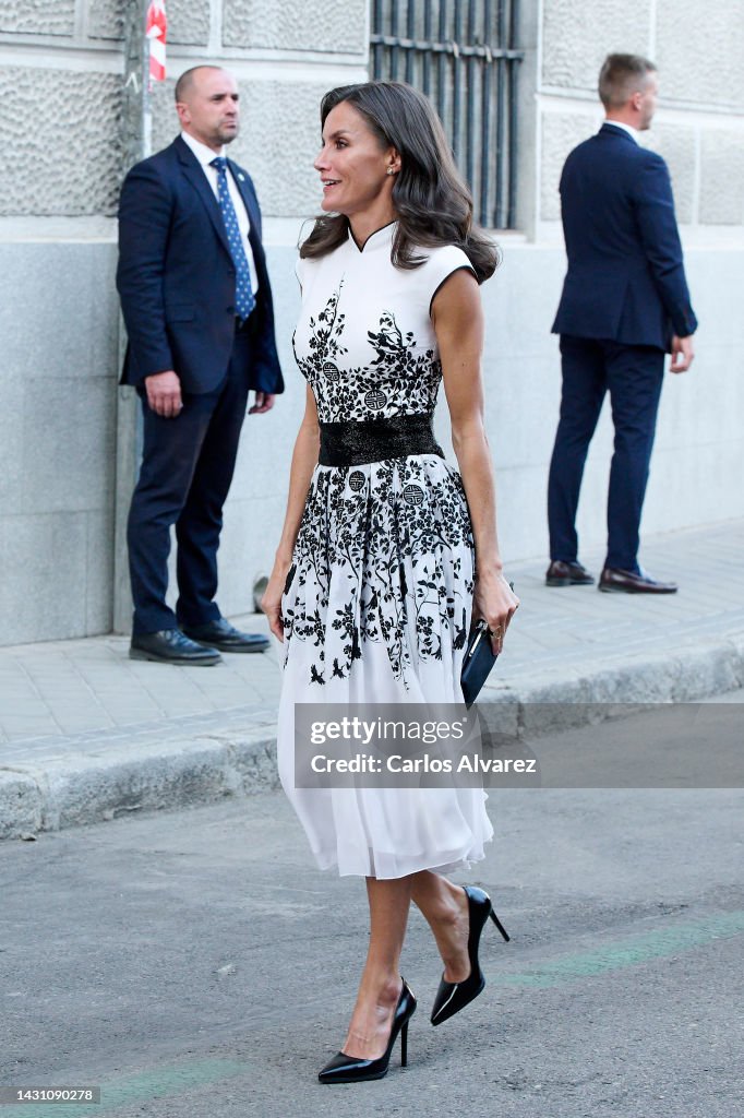 Queen Letizia Arrives At The Royal Academy Of Engineering