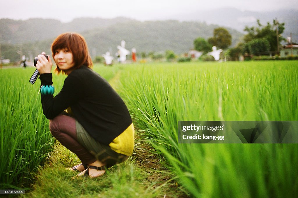 Woman in field