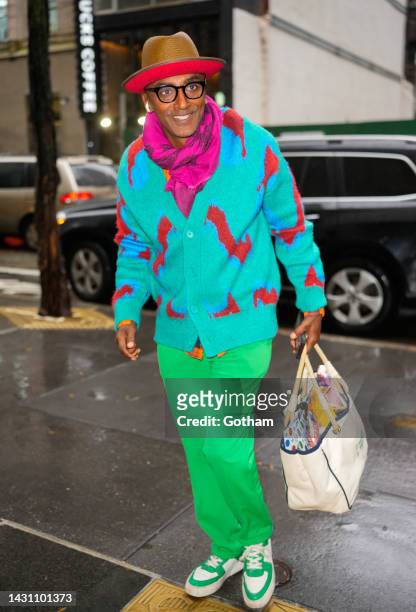 Marcus Samuelsson arrives at NBC Studios on October 05, 2022 in New York City.