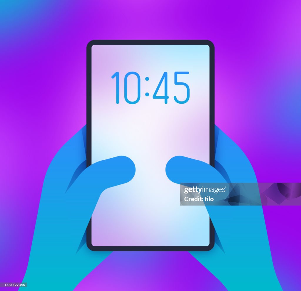 Hands Holding a Mobile Device