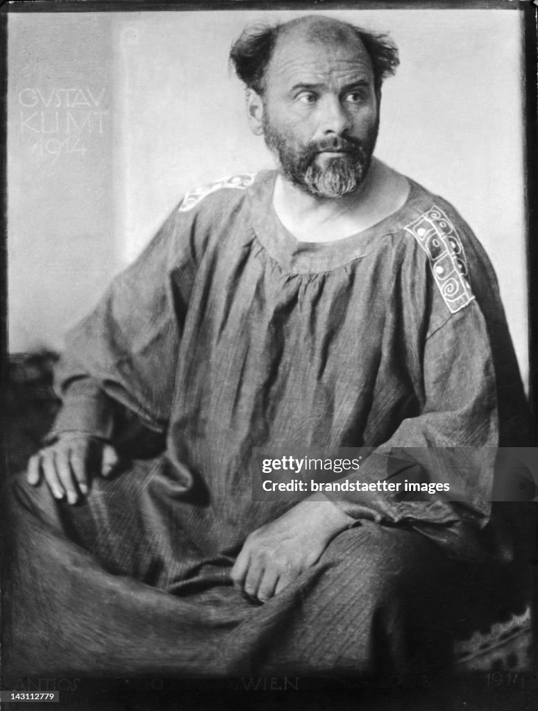 Austrian painter Gustav Klimt. Photograph. 1914