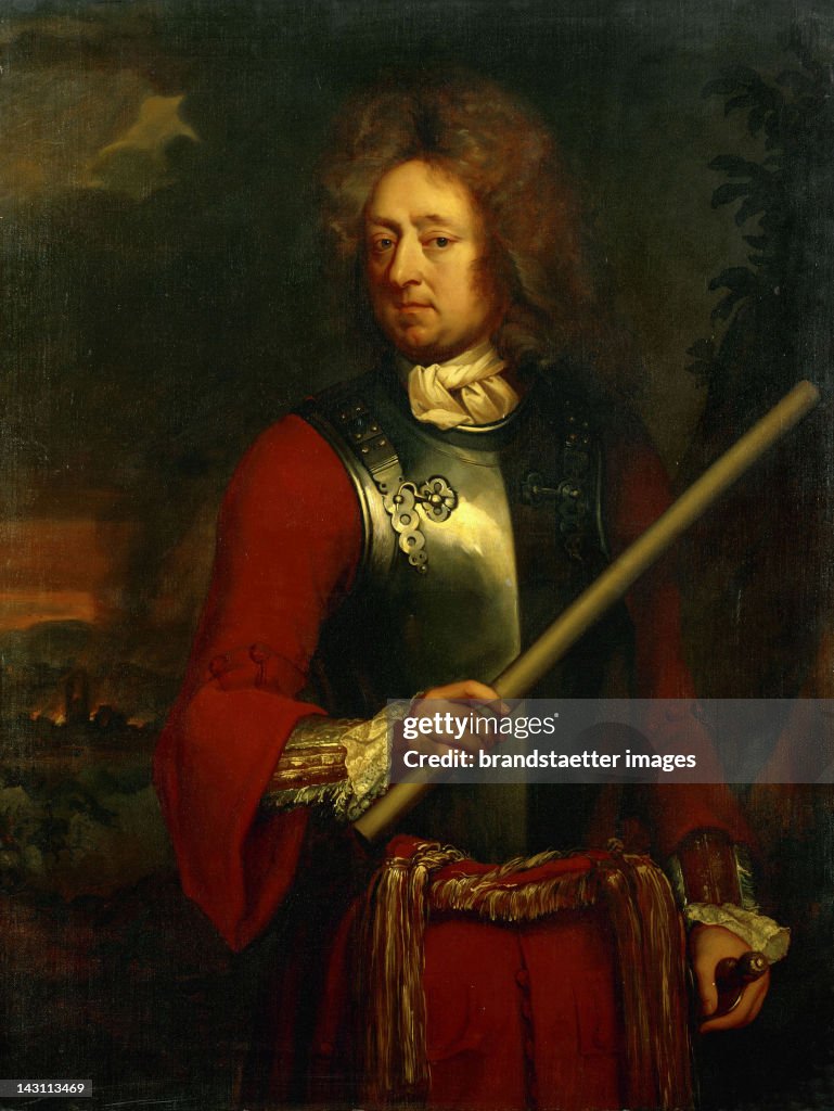 John Churchill, Duke of Marlborough (1650-1722), commander in the War of the Spanish Succession, victories over the French armies in Blenheim, Oudenaarde and Malplaquet (1704-1709). By Sir Godfrey Kneller (1646-1723). Musee National du Chateau, 
