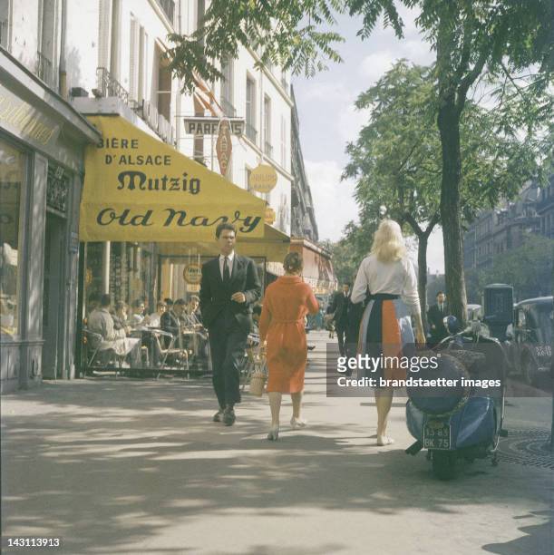 The Bar "Old Navy" at Boulevard Saint-Germain. Paris. Photograph. September 1958