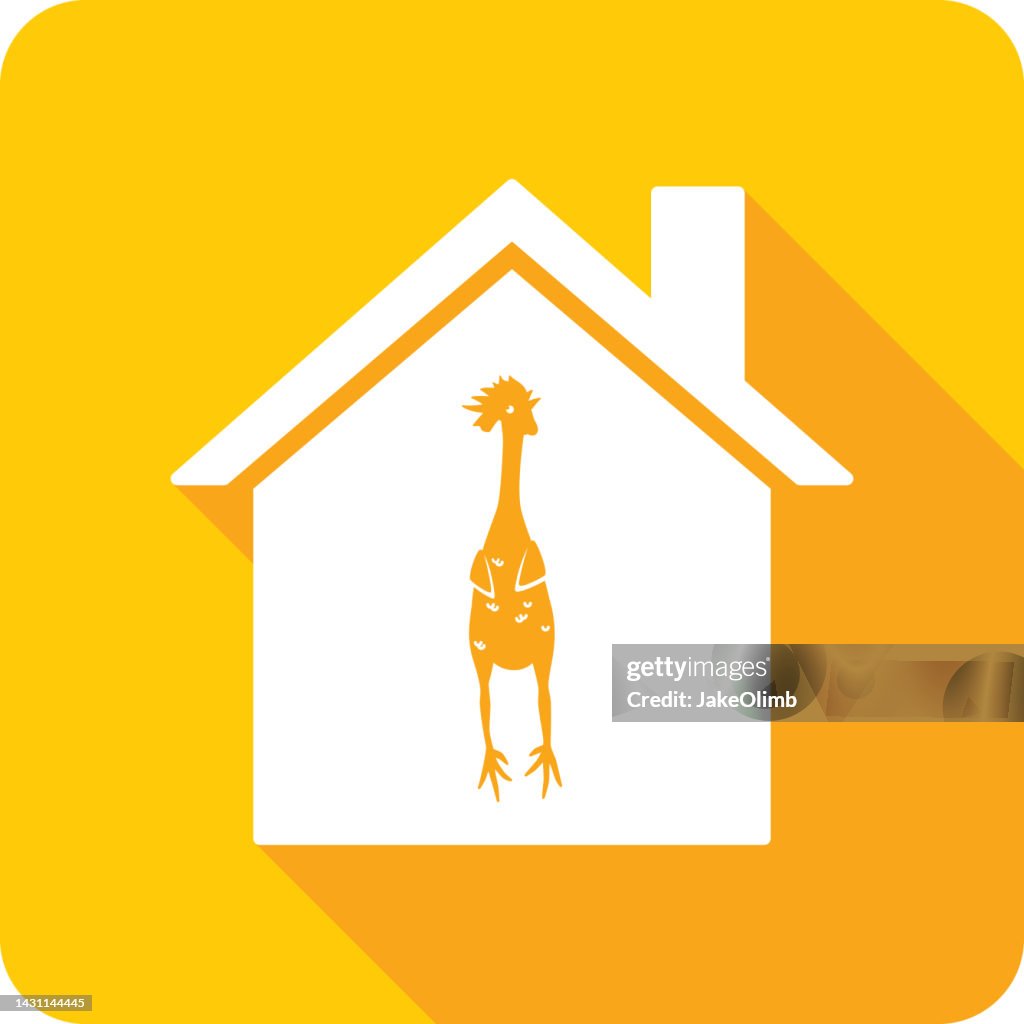 House Rubber Chicken Icon Silhouette
