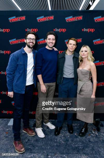 Robert Olsen, Dan Berk, Jake Lacy and Maika Monroe attend "Significant Other" World Premiere Screening, Panel & Reception at New York Comic Con on...