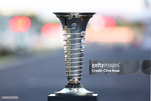 Detail view of the F1 World Drivers Championship trophy during previews ahead of the F1 Grand Prix of Japan at Suzuka International Racing Course on...