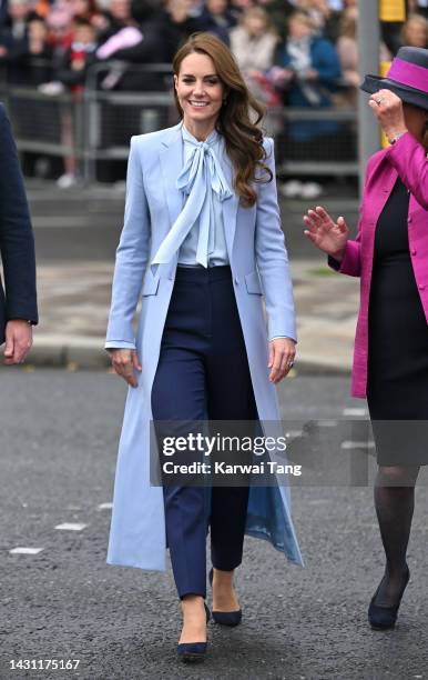 Catherine, Princess of Wales during a visit to Carrickfergus on October 06, 2022 in Northern Ireland.