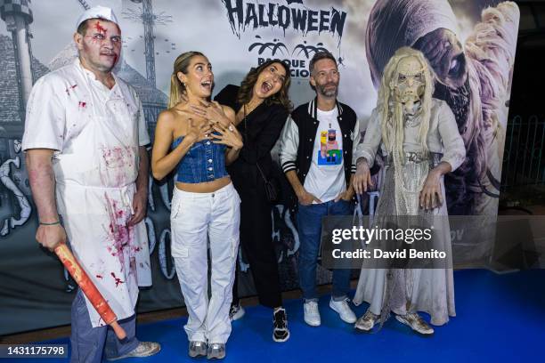 Anna Ferrer Padilla and Paz Padilla attend a Halloween Party at Parque De Atracciones on October 06, 2022 in Madrid, Spain.