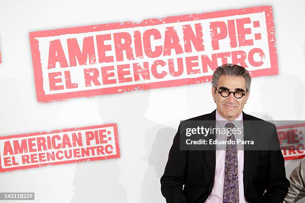 Actor Eugene Levy attend 'American Pie: Reunion' photocall at Villamagna Hotel on April 19, 2012 in Madrid, Spain.