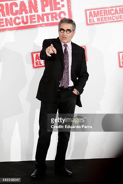Actor Eugene Levy attend 'American Pie: Reunion' photocall at Villamagna Hotel on April 19, 2012 in Madrid, Spain.