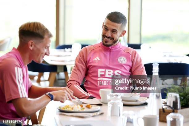 Conor Coady of Leicester City as players return to Pre-Season Training at Leicester City training Complex, Seagrave on July 03, 2023 in Leicester,...