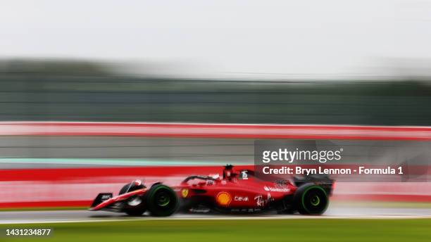 Charles Leclerc of Monaco driving the Ferrari F1-75 on track during practice ahead of the F1 Grand Prix of Japan at Suzuka International Racing...
