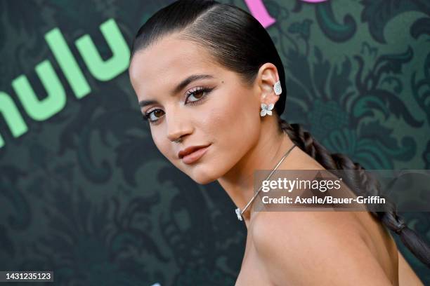 Isabela Merced attends the 20th Century Studio's "Rosaline" Premiere on October 06, 2022 in Los Angeles, California.