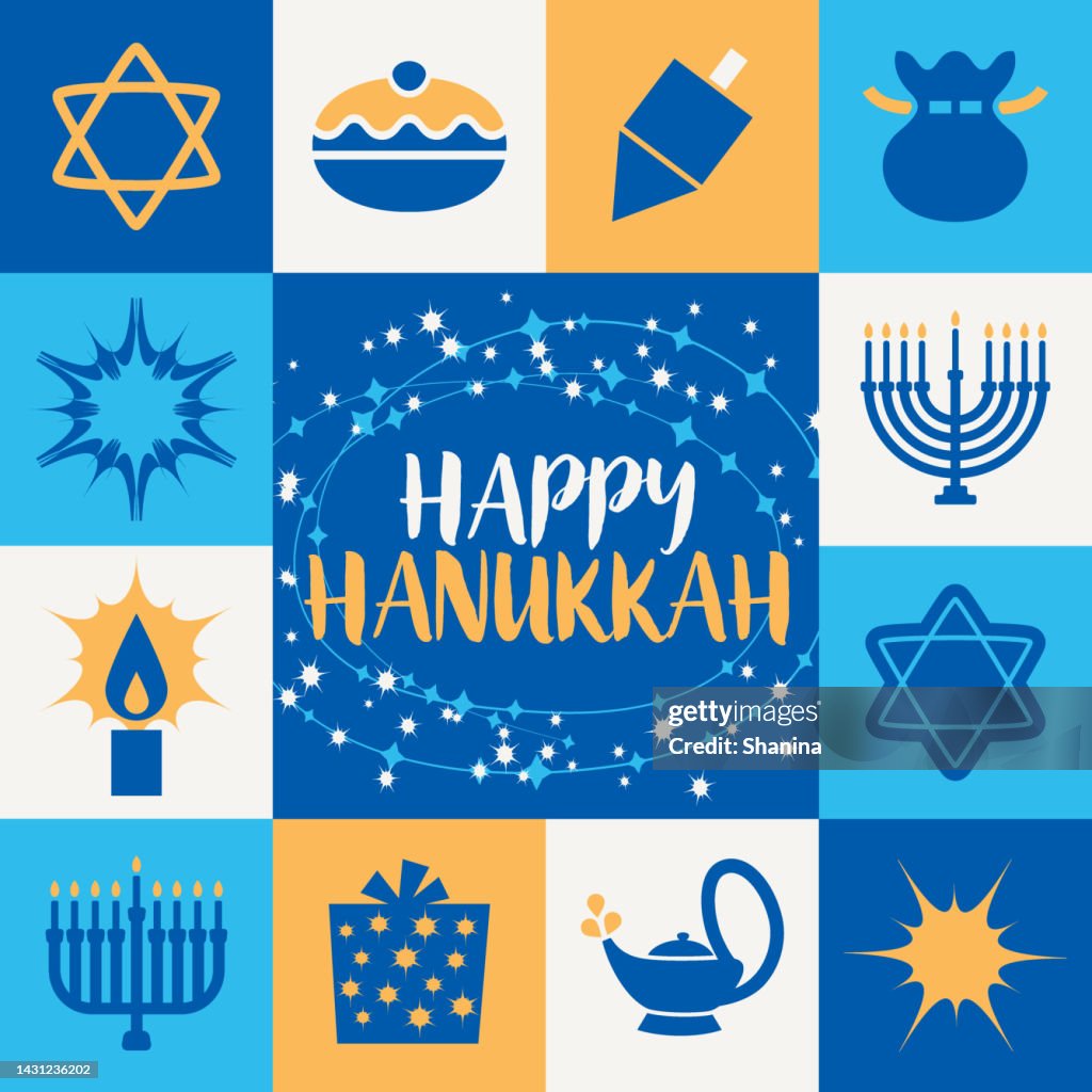 Hanukkah square card