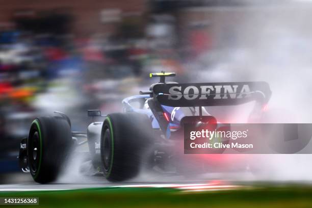 Nicholas Latifi of Canada driving the Williams FW44 Mercedes on track during practice ahead of the F1 Grand Prix of Japan at Suzuka International...