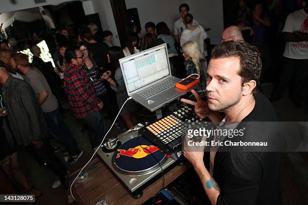 Anthony Gonzalez of M83 at Levi's Haus Los Angeles Night 2 at Levi's Haus on April 18, 2012 in Los Angeles, California.