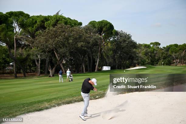 David Drysdale of Scotland plays his second shot on the 15th hole during Day Two of the acciona Open de Espana presented by Madrid at Club de Campo...