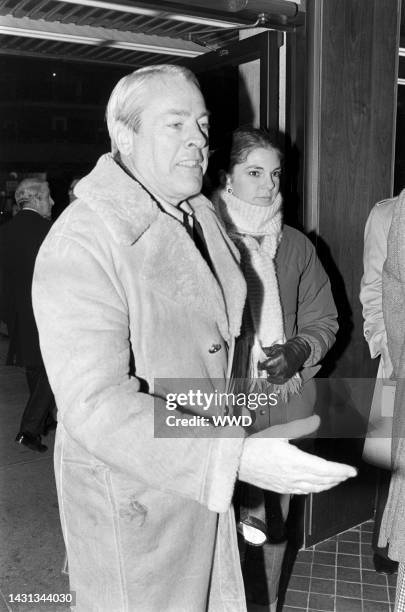 Kevin McCarthy and Kate Crane attend a screening, followed by a party at Maxwell's Plum, in New York City on February 4, 1979.