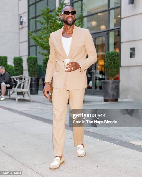 Dwyane Wade is seen in SoHo on October 07, 2022 in New York City.