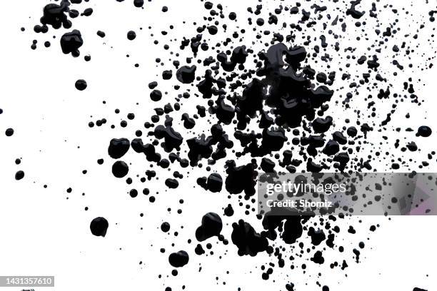 vector black and white ink splash - vintage illustration medical spray stock illustrations