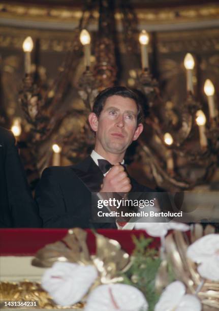 Le prince Charles preside l'ouverture de la saison lyrique de la Scala, Mila, Italie.